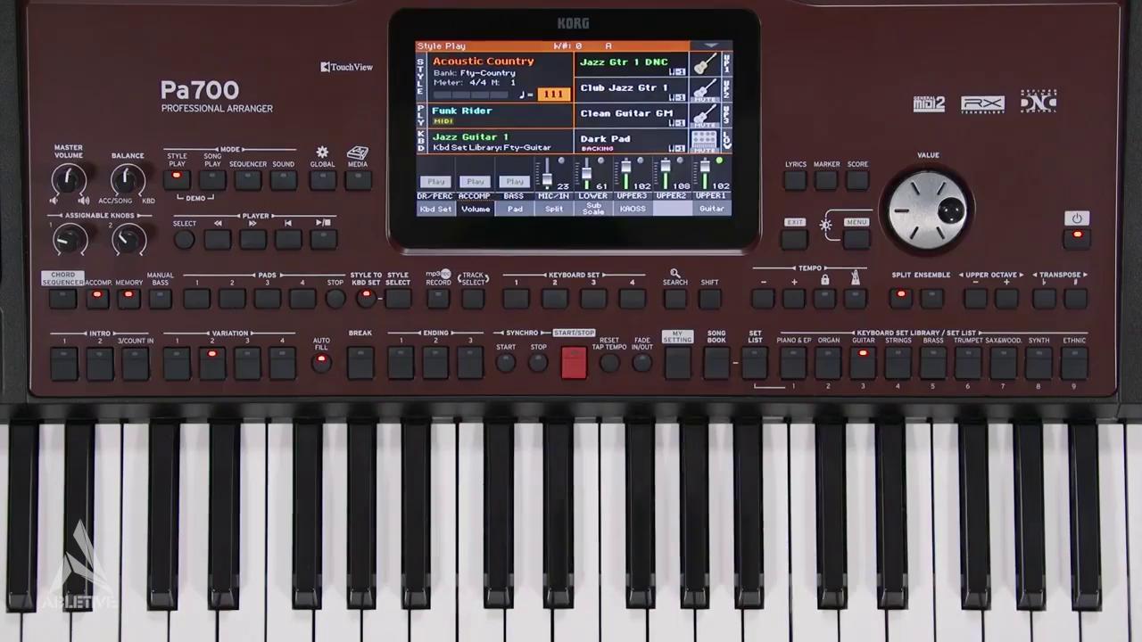 korg pa700 官方教学视频